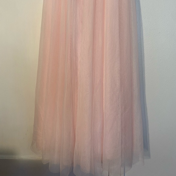 Nordstrom Baby Pink Tulle One Shoulder Maxi Dress - Picture 3 of 6